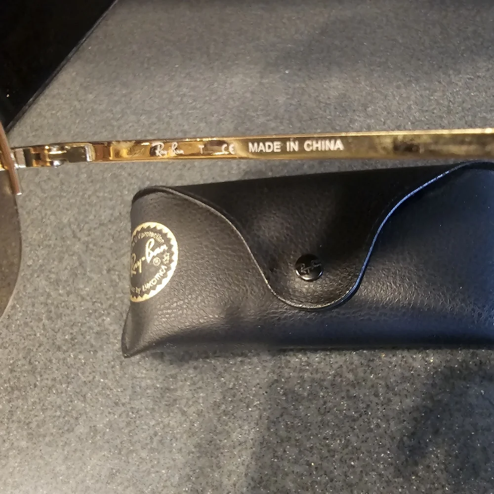 Ray-Ban Gold Aviator Sunglasses with Brown Lenses - Picture 6 of 6